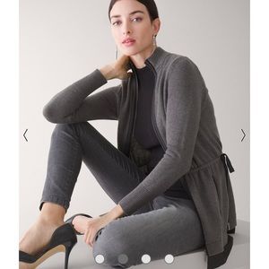 White House Black market mixed media cardigan, size small